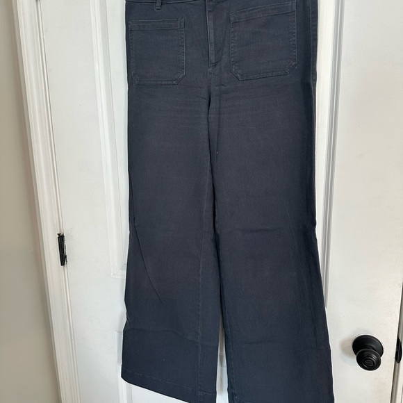 LOFT Charcoal Palmer wide leg Pants - Picture 3 of 4